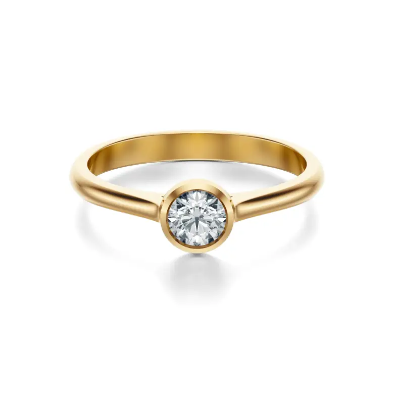 Pierścionek zaręczynowy złoty z diamentem AJPZ_090